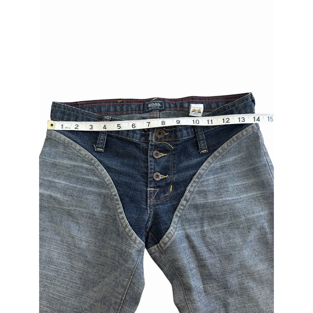 Vintage Y2K Von Dutch Jeans Women’s 26 Two Tone Low Rise Chaps Style Western - Picture 6 of 15